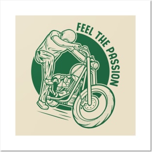 motorbike kickstart feel the passion Posters and Art